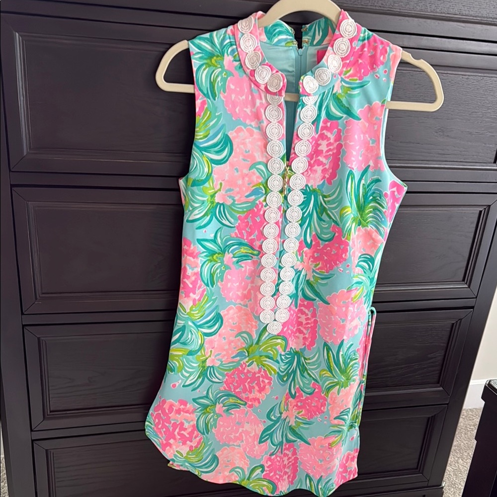 Lilly Pulitzer Pink and Green Floral Dress